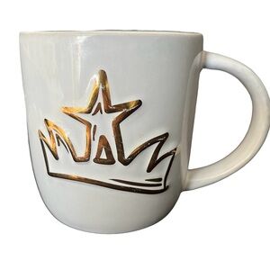 Starbucks White Gold Siren Crown 2016 Anniversary Mug 14 fl oz